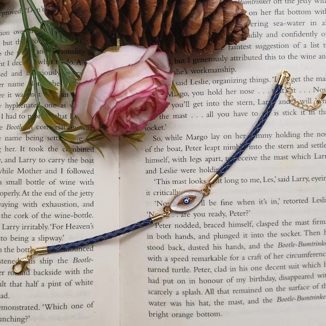 vegan leather evil eye bracelets