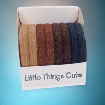 Glitter Elastic Hair Ties Pack of 8