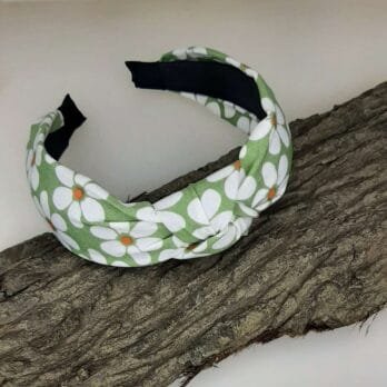 Green Daisy Floral Flower Head band