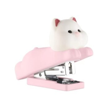 Cute Silicone Kitty Cat Stapler – Pink Edition