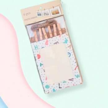 DIY Hanging Photo Frame Set – Alphabet Print (6PCS)