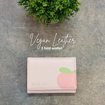 Vegan Leather 3-Fold Wallet – Honey Peach