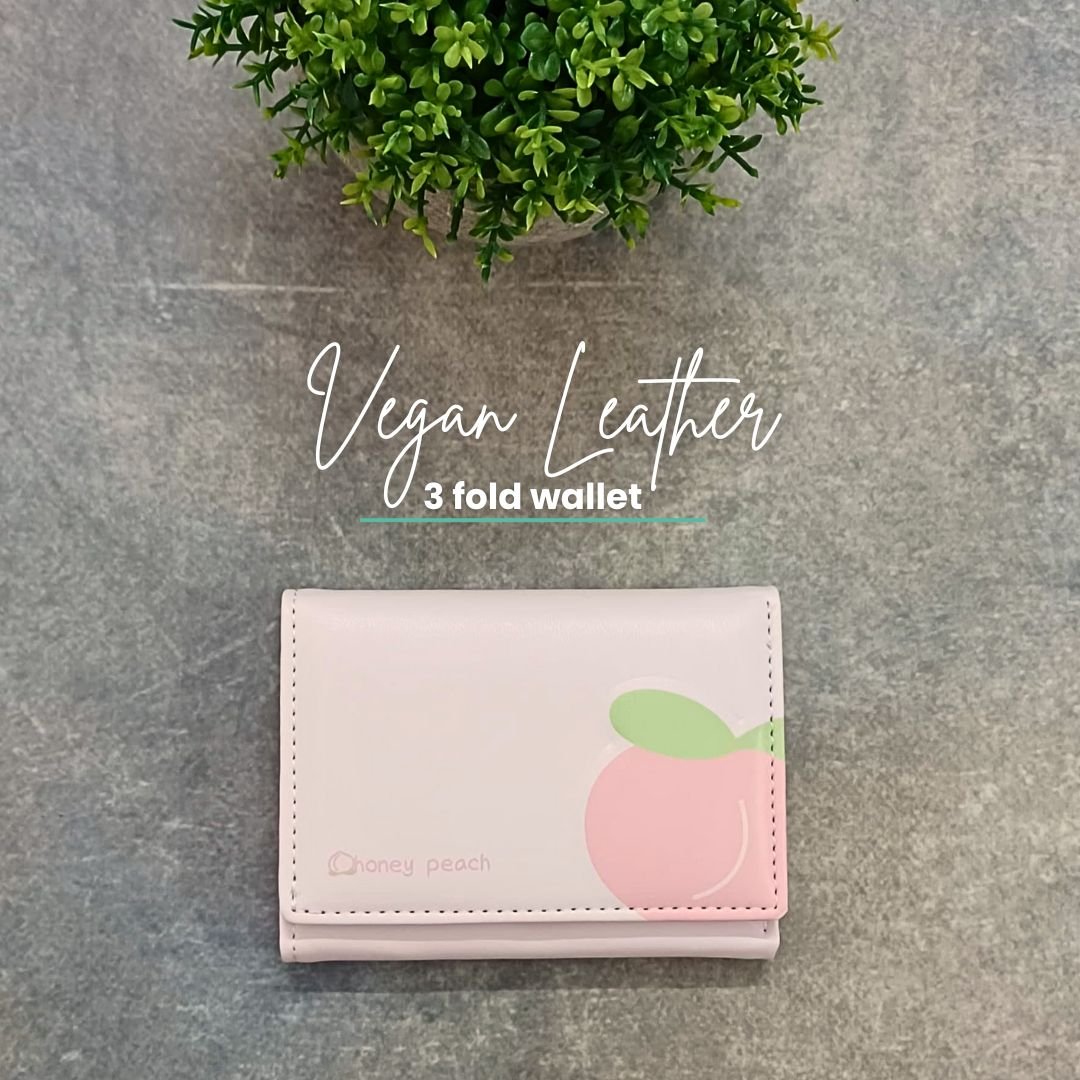Three Fold Wallet Peach 1