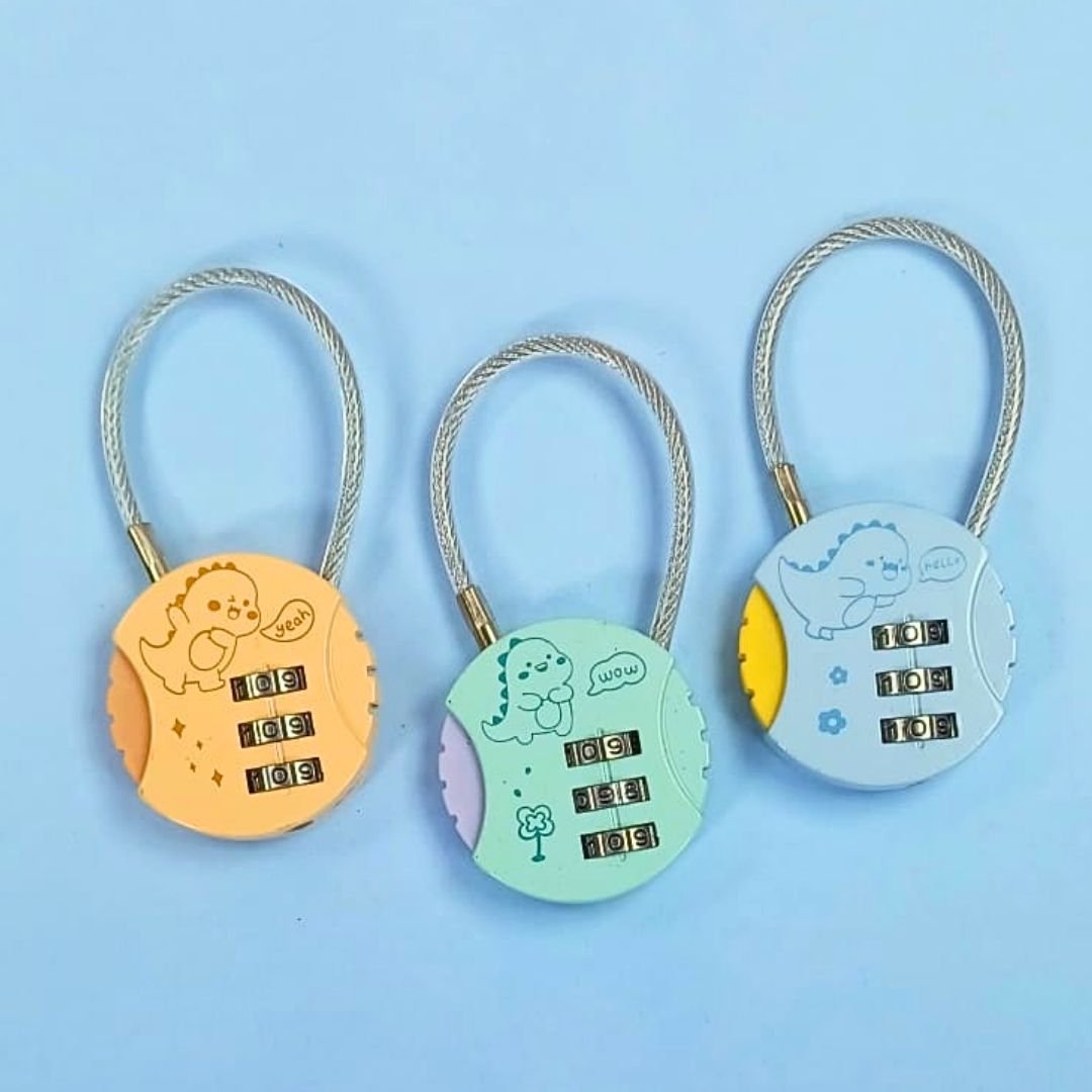 Pastel Dino Pad lock