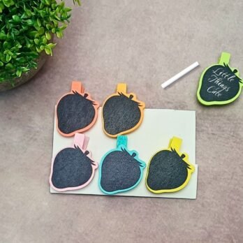 Mini Strawberry Chalkboard Clips – Pack of 6 | Cute Clips