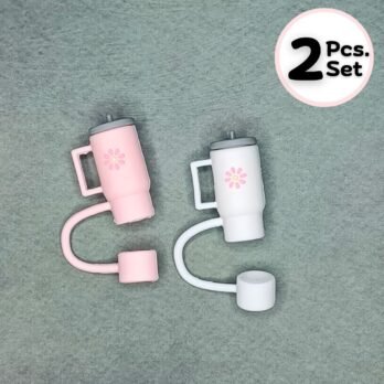 Silicone Straw Toppers Set of 2 – Dust Caps for Tumblers
