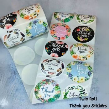 Round Thank You Stickers For Packaging