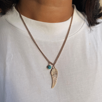 Winged Whisper – Rose Gold necklace