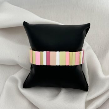 Blossom Block Harmony Bracelet in Soft Pastel Tones