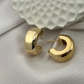Bold Dome Hoop Studs