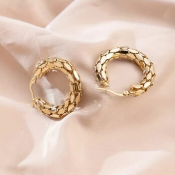 Serpentine Glow Hoop Earrings