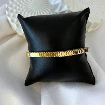 Golden Gleam Herringbone Bracelet