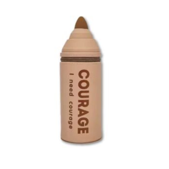 Brown Silicone Pencil Pouch – Courage