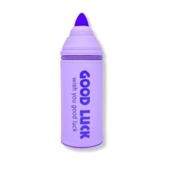 Pencil Shaped Silicone Pouch Violet – Good Luck