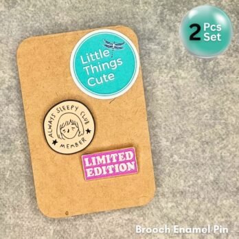 Set of 2 Enamel Pins – Always Sleepy Club & Limited Edition