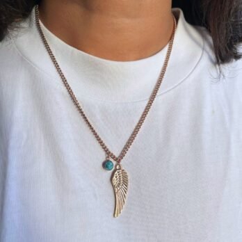 Winged Whisper – Gold necklace