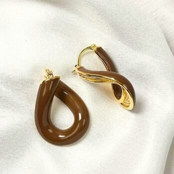 Espresso Teardrop Hoops