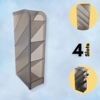 Minimal Vertical Desk Organizer – 4 Compartment Stationery Holder