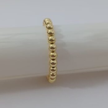 8mm Gold Bead Stackable Bracelet