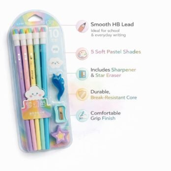 Pastel HB Pencil Set – Pack of 10