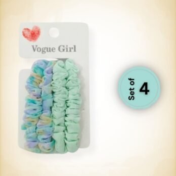 Teal Fabric Hair Ties (Set of 4)