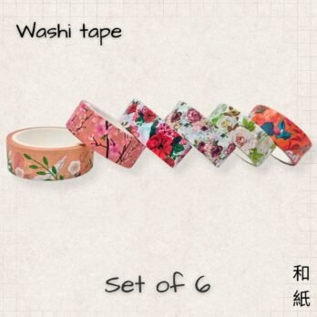 Washi Tape  – Floral – Set of 6