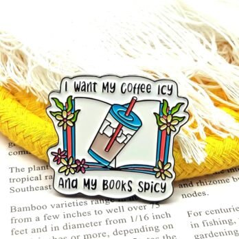 Metal Coffee Icy Books Spicy Pin – Aesthetic Gift India