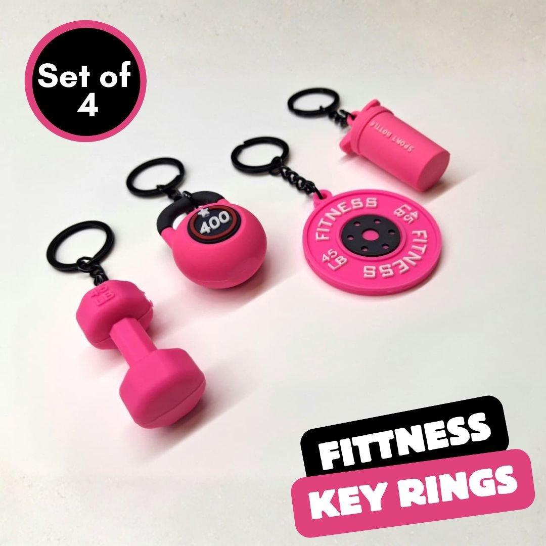 fitness keychain set gym keychains