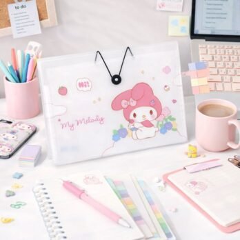 My Melody 12 Pocket Expanding File Folder – Waterproof Organizer
