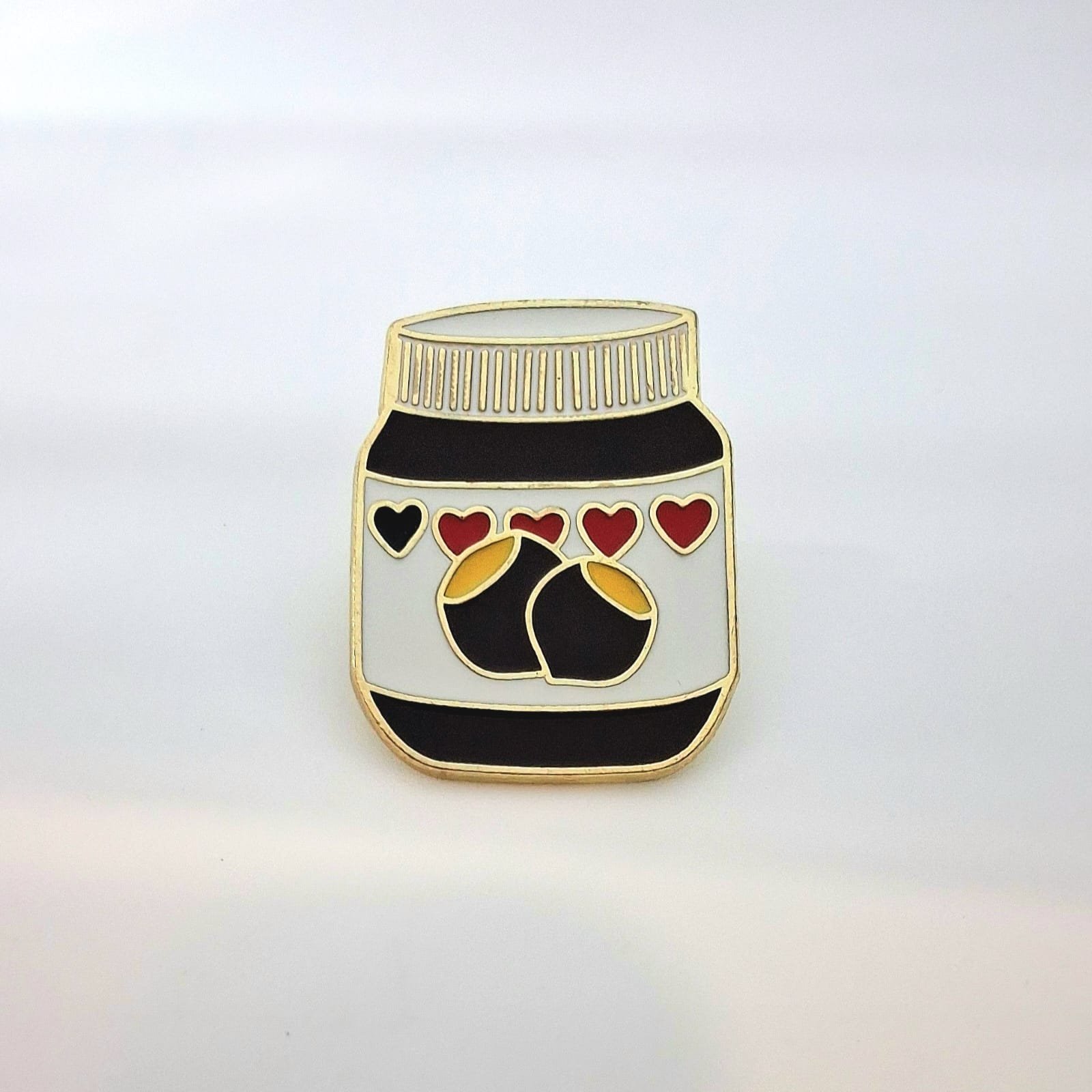 chocolate jar lapel pin badge